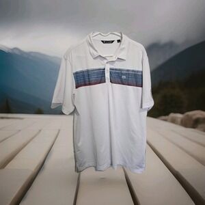 Travis Mathew Short Sleeve Golf Polo Shirt Men's sz XL Excellent Barstool Logo